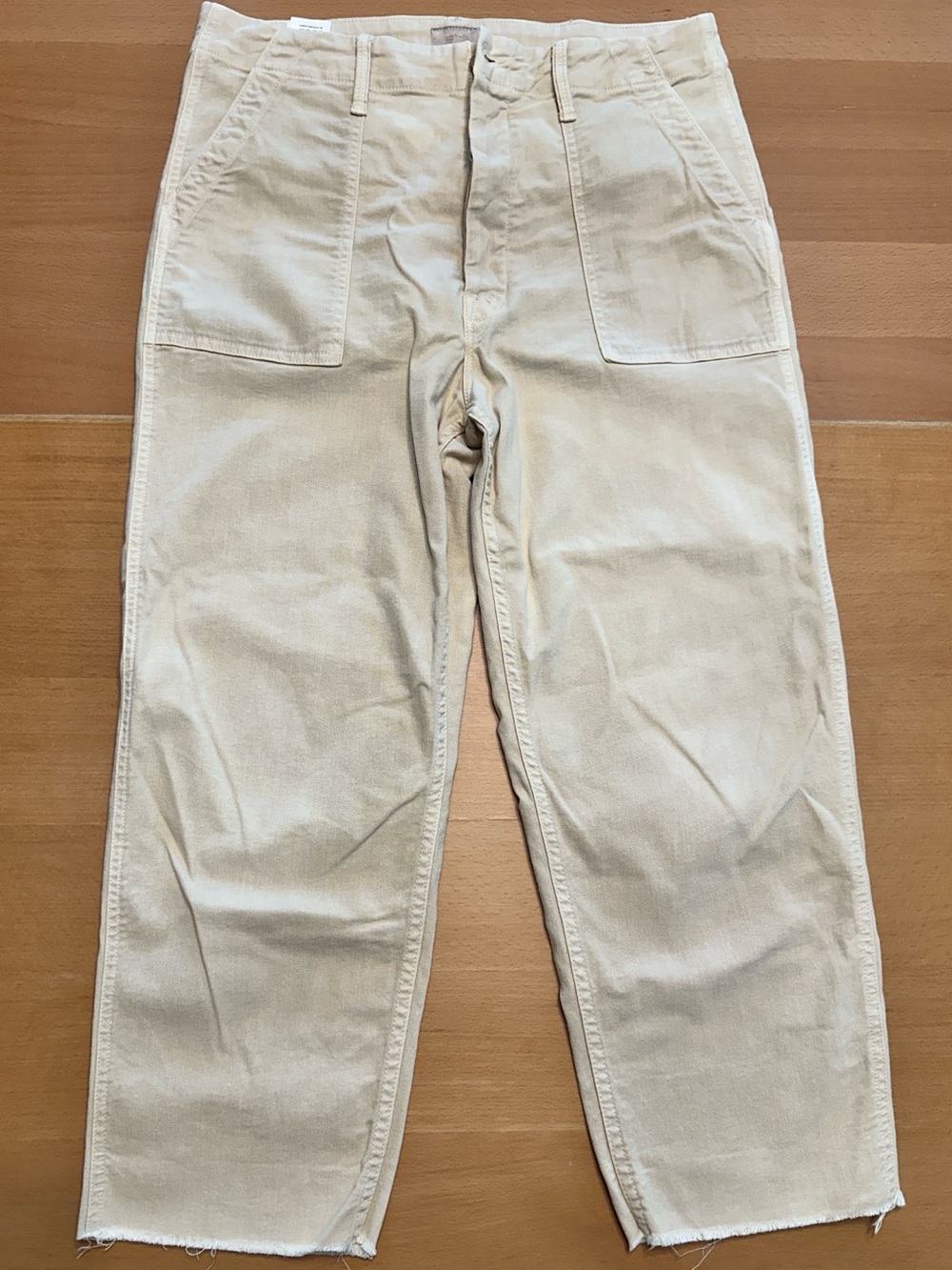 MOTHER The Patch Pocket Private Ankle Jeans – Khaki. Waist 30